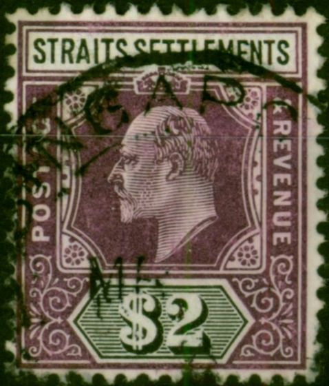 Straits Settlements 1905 $2 Dull Purple & Black SG137 Fine Used King Edward VII (1902-1910) Collectible Stamps