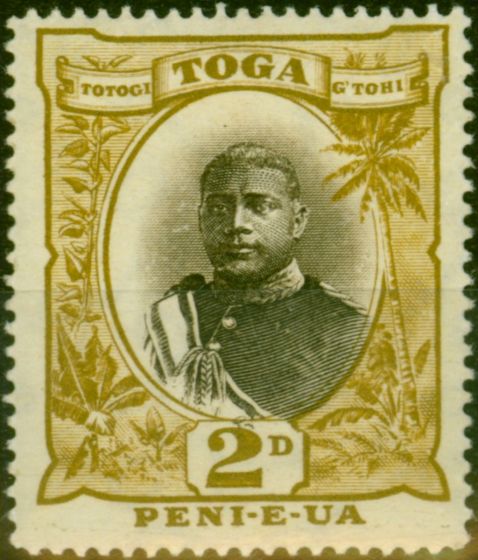 Collectible Postage Stamp Tonga 1897 2d Sepia & Bistre SG40 Fine MM
