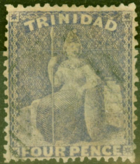 Valuable Postage Stamp from Trinidad 1860 4d Lilac SG48 Good Used