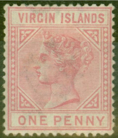 Valuable Postage Stamp from Virgin Islands 1883 1d Pale Rose SG29 Fine Mtd Mint