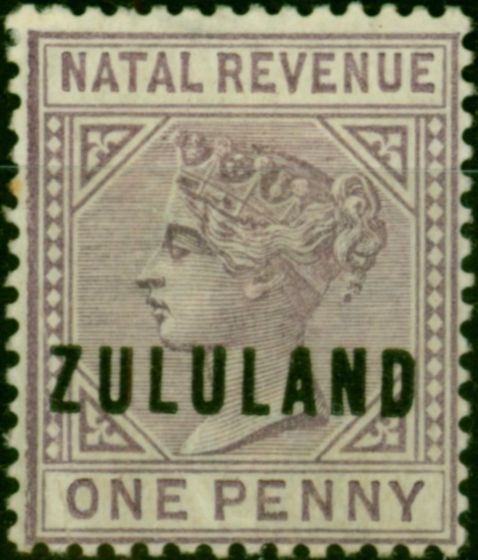 Collectible Postage Stamp Zululand 1891 1d Dull Mauve SGF1 Fine MM