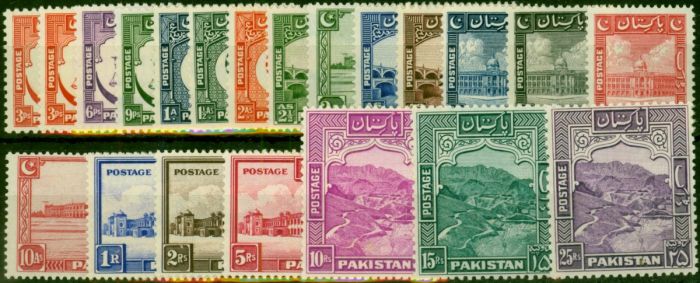 Pakistan 1948-54 Set of 21 SG24-43a Fine & Fresh LMM. King George VI (1936-1952) Mint Stamps