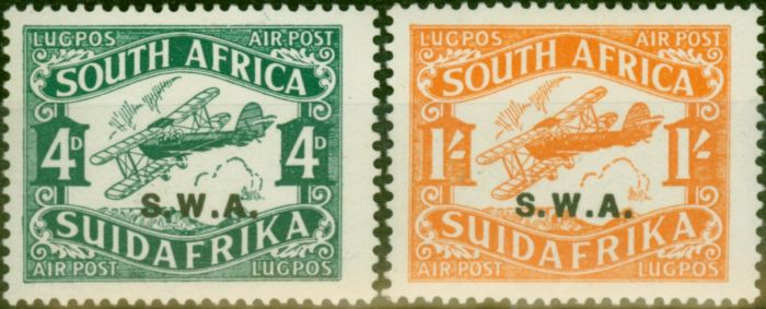 Rare Postage Stamp S.W.A 1930 1st Printing Set of 2 SG70-71 Fine LMM