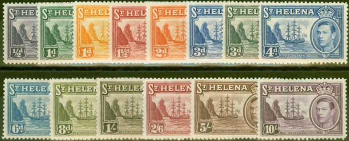 Collectible Postage Stamp from St Helena 1938-40 set of 14 SG131-140 Fine Mtd Mint