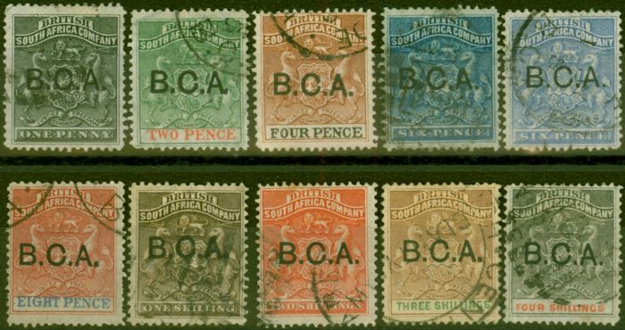 Old Postage Stamp B.C.A Nyasaland 1891-95 Set of 10  to 4s SG1-11 Fine Used