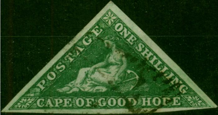 C.O.G.H 1859 1s Deep Dark Green SG8b V.F.U (2) Queen Victoria (1840-1901) Collectible Stamps