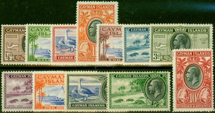 Rare Postage Stamp Cayman Islands 1935 Set of 12 SG96-107 Fine LMM
