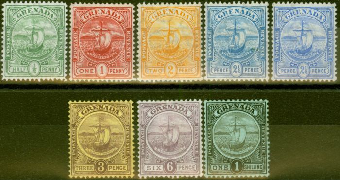 Collectible Postage Stamp from Grenada 1906-11 Multi Crown set of 8 to 1s SG77-86 Fine Lightly Mtd Mint