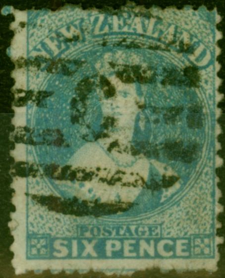 Collectible Postage Stamp New Zealand 1872 6d Pale Blue SG136 Good Used