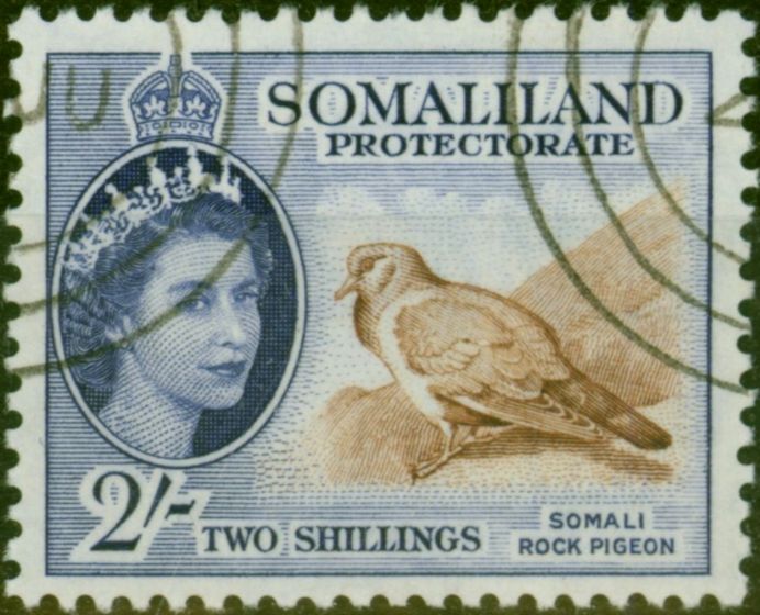 Old Postage Stamp Somaliland 1953 2s Brown & Bluish Violet SG146 V.F.U