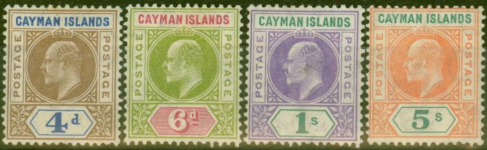 Valuable Postage Stamp from Cayman Islands 1907 set of 4 SG13-16 Fine Lightly Mtd Mint