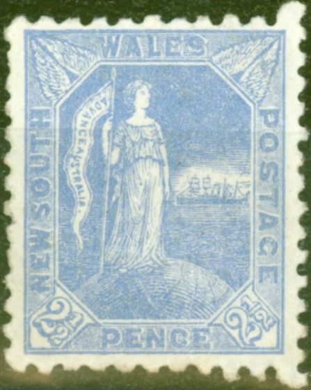 Collectible Postage Stamp from New South Wales 1890 2 1/2d Ultramarine SG265 Fine Mtd Mint