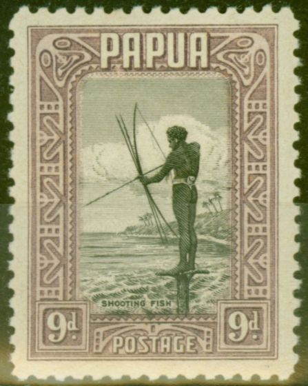 Collectible Postage Stamp from Papua 1932 9d Black & Violet SG138 Fine Mtd Mint