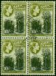 Gold Coast 1954 10s Black & Olive-Green SG164 V.F.U Block of 4  Queen Victoria (1840-1901) Rare Stamps