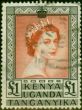 Old Postage Stamp from KUT 1956 £1 Venetian-Red & Black SG180a Fine Used
