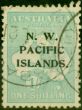 Valuable Postage Stamp from New Guinea 1919 1s Pale Blue-Green SG113a Fine Used