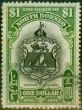 Valuable Postage Stamp North Borneo 1931 $1 Black & Yellow-Green SG300 Fine Used