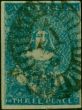 Victoria 1851 3d Blue SG7 2nd State Fine Used . Queen Victoria (1840-1901) Used Stamps