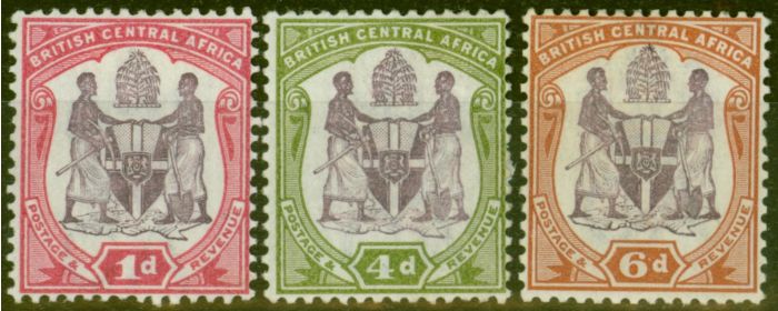 Valuable Postage Stamp from Nyasaland B.C.A 1901 set of 3 SG57d-58 Fine & Fresh Mtd Mint