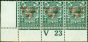 Valuable Postage Stamp from Ireland 1923 4d Grey-Green SG58 Very Fine MNH Control V23 Pl 3B Strip of 3