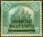 Collectible Postage Stamp from Fed of Malay States 1900 $1 Green & Pale Green SG11 Good Unused