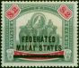 Fed of Malay States 1900 $2 Green & Carmine SG12 Fine & Fresh LMM 