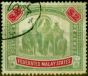 Old Postage Stamp from Fed of Malay States 1900 $2 Green & Carmine SG24 Good Used Fiscal Cancel