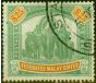Valuable Postage Stamp Fed of Malay States 1909 $25 Green & Orange SG51 Fine Used Fiscal Cancel