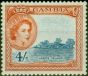 Collectible Postage Stamp from Gambia 1953 4s Grey-Blue & Indian Red SG182 Fine Lightly Mtd Mint
