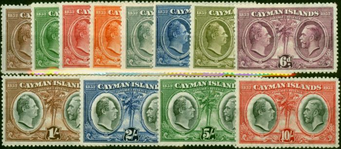Cayman Islands 1932 Justices Set of 12 SG84-95 Fine & Fresh MM & VLMM . King George V (1910-1936) Mint Stamps