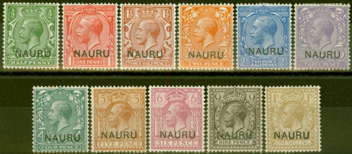 Rare Postage Stamp from Nauru 1916 set of 11 SG1-12 Mtd Mint