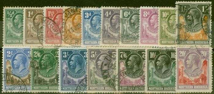 Valuable Postage Stamp from Northern Rhodesia 1925 set of 17 SG1-17 Fine Used
