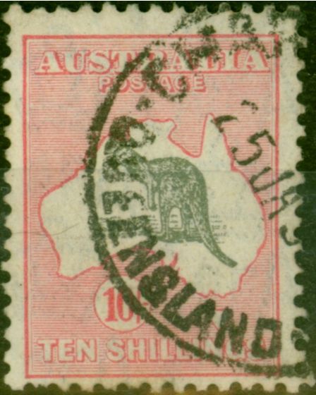 Valuable Postage Stamp Australia 1932 10s Grey & Pink SG136 Fine Used