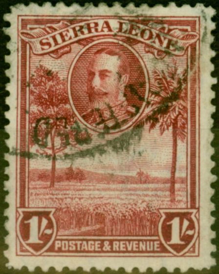 Old Postage Stamp from Sierra Leone 1932 1s Lake SG163 Good Used