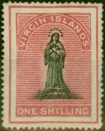 Collectible Postage Stamp Virgin Islands 1868 1s Black & Rose-Carmine SG21 Fine LMM (2)