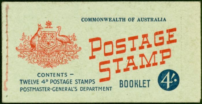 Australia 1959 4s Booklet SGSB34 Fine & Complete . Queen Elizabeth II (1952-2022) Mint Stamps