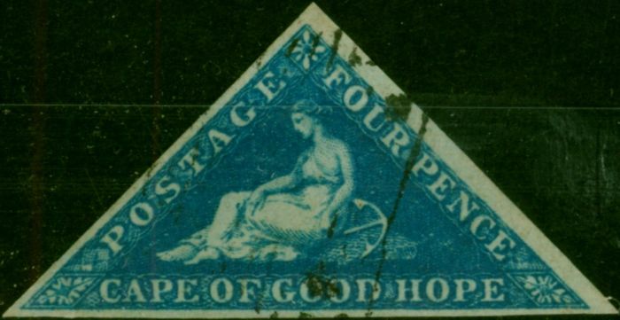 C.O.G.H 1855 4d Deep Blue SG6 V.F.U  Queen Victoria (1840-1901) Old Stamps