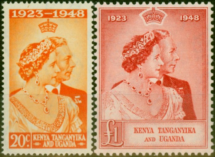 KUT 1948 RSW Set of 2 SG157-158 Fine MNH King George VI (1936-1952) Old Royal Silver Wedding Stamp Sets