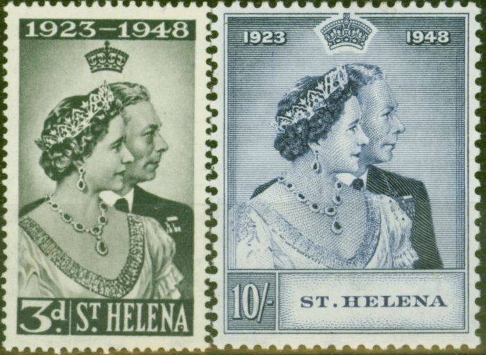 St Helena 1948 RSW set of 2 SG143-144 Fine MNH  King George VI (1936-1952) Collectible Royal Silver Wedding Stamp Sets