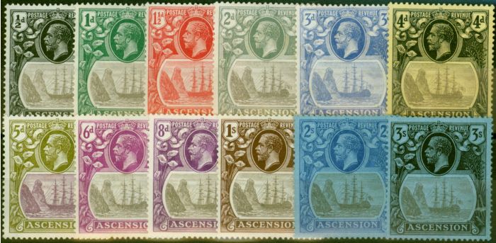 Rare Postage Stamp Ascension 1924-27 Set of 12 SG10-20 Good to Fine MM