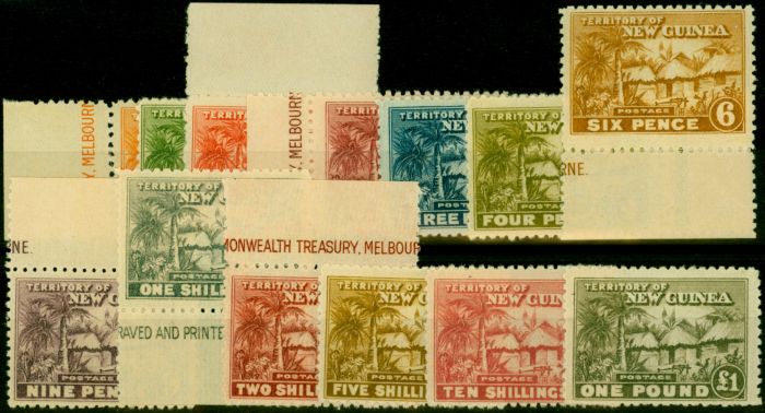 Rare Postage Stamp from New Guinea 1925 Set of 13 SG125-136 Fine MNH & LMM