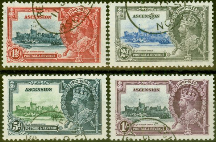 Collectible Postage Stamp from Ascension 1935 Jubilee set of 4 SG31-34 Very Fine Used