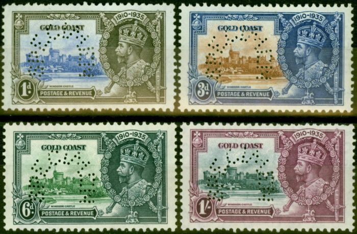 Valuable Postage Stamp from Gold Coast 1935 Jubilee Perf Specimen Set of 4 SG113s-116s Fine Lightly Mtd Mint