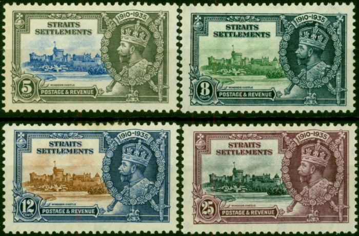 Straits Settlements 1935 Jubilee Set of 4 SG256-259 Fine LMM (2)