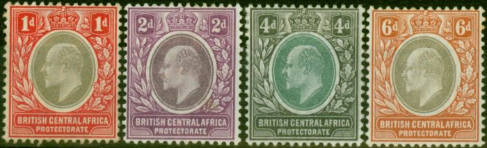 Old Postage Stamp B.C.A Nyasaland 1903 Set of 4 to 6d SG59-62 Fine MM