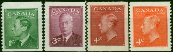 Canada 1950-51 Booklet Set of 4 SG422b-423c Fine & Fresh LMM . King George VI (1936-1952) Mint Stamps