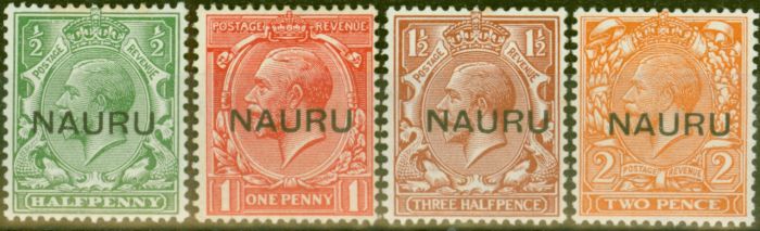 Old Postage Stamp from Nauru 1923 set of 4 SG13-16 Fine Mtd Mint
