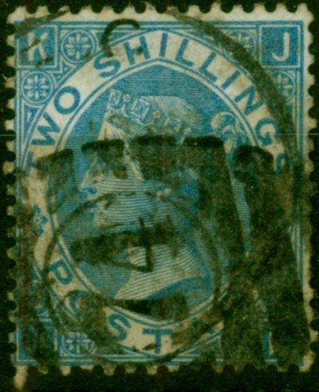 GB 1865 2s Dull Blue SG118 Good Used . Queen Victoria (1840-1901) Used Stamps
