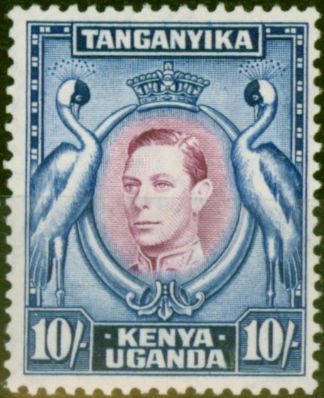 Old Postage Stamp KUT 1938 10s Purple & Blue SG149 P.13.25 Fine LMM