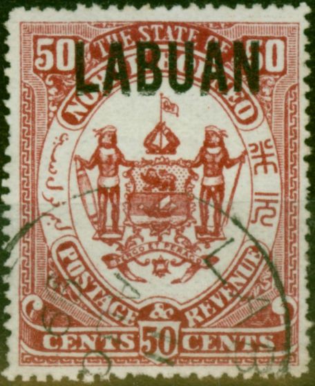 Collectible Postage Stamp Labuan 1896 50c Maroon SG81 Fine Used